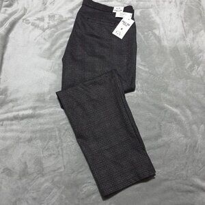 Gloria Vanderbilt Pull-On Trousers Black Plaid | Size 20W | NWT